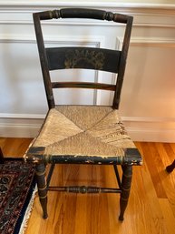 Antique Hitchcock Chair With Rush Seat - Fr12