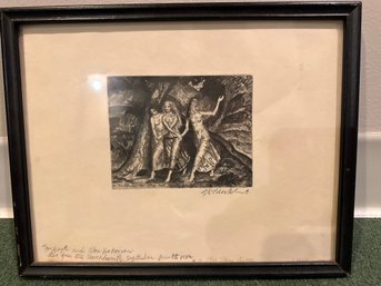 The Three Sisters Sketch Signed By Gerald Brockhust - S4
