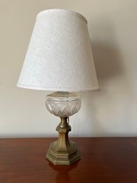 Antique Brass And Glass Lamp - Fr15