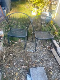 2 Outdoor Metal Chairs