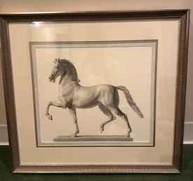 On Trend Horse Print In Silver Frame - S11