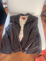 Cole Haan Brown Leather Jacket Size M