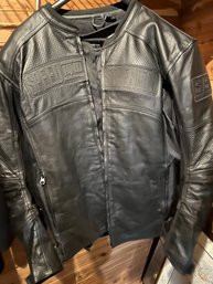 Mens Speed And Strength Leather Motorcycle Jacket With Removable Liner - S17