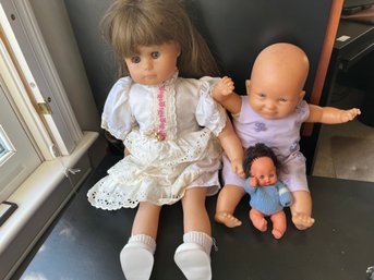 Three Vintage Dolls Tallest Is A Gotz Peppe Doll From Germany - Of21