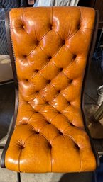 Leather Chesterfield Slipper Chair - G2