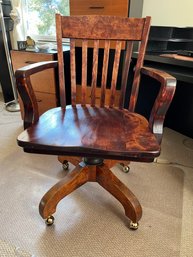 Wooden Office Chair On Casters Made By Macey Morris Company - Of25