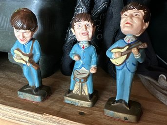 3 Rare Plastic BEATLES Bobbleheads - G4