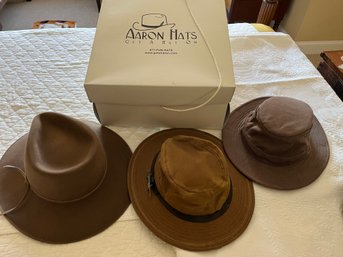 Three Mens Hats - Stetson, Filson And Tilley - Mb7
