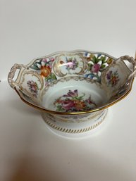 Floral Dresden Candy Dish By Banks And Biddle Co. Of Philadelphia - B11
