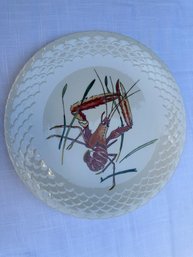 GEIN FRANCE Coquille Saint Jacques Hand Painted Crawdad Dinner Plate 10inch EUC - I