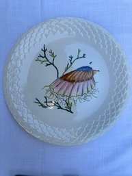 GEIN FRANCE Coquille Saint Jacques Hand Painted Grands Crustacea Dinner Plate 10inch EUC - J