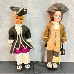Vintage Carlson Dolls Paul Revere And George Washington