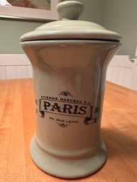 Sage Green Paris French Inspired Canister With Suction Lid