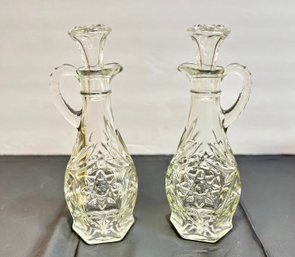 Oil And Vinegar Glass Decanters (clean)
