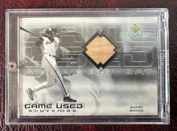 Barry Bonds MPV Upper Deck Card With Game Used Bat Piece -F16