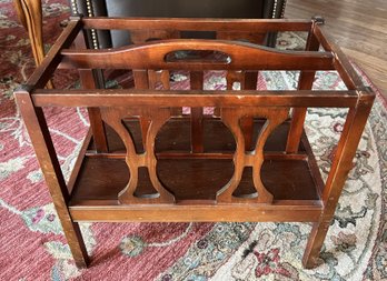 Vintage Ferguson Bros Hoboken NJ Mahogany Book Magazine Double Rack 20' X 11' X 18' Model #5207