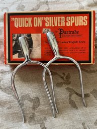 Quick On Silver Spurs Chrome Plated Steel Japan - Mb46