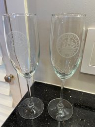 Essex County Club 1893 Champagne Glasses - K13