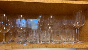 Assorted Barware Includes 3 Tall Williams Sonoma Wine Glasses - K12