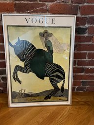 Vogue Cover Print By Conde Nast And Company London - Subject A Woman Riding A Zebra - Lv20