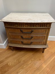 Mid Century Maple Marble Top Night Stand - MB51