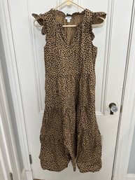 J Crew Long Ruffle Cap Sleeve Dress Size Small