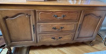 Solid Wood Sideboard With Carved Detail