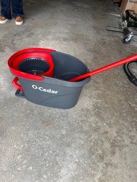 Cedar Mop And Pail.. Like New -G