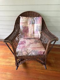 1920's Brown Rattan Rocking Chair -P5