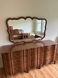 Solid 5 Piece Bedroom Set: Dresser W/mirror, 2 Nightstands, Bureau And Head/foot Boards - Bb8