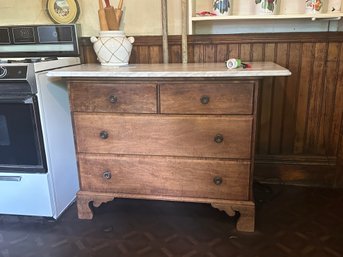 Turn Of The Century Marble Top Chest - K1