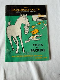 #33 The Baltimore Colts World Champions 1958-59 Nov 6, 1960 Colts Vs Packers