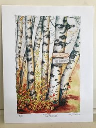 ' The Birches'  Signed Print