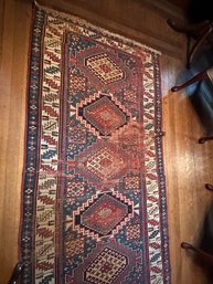 Antique Persian Rug In Shades Of Blue, Red & Cream - O2