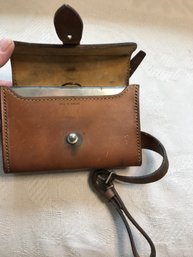Interesting Leather Case With Metal Folding Box