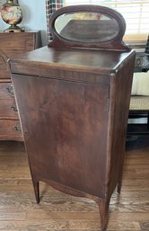 Antique Grand Rapids Fancy Furniture Co Michigan Music Cabinet With Beveled Glass Mirror Early 1900s