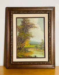 Signed C. Innes Landscape Oil Painting On Board With Minor Flaw