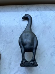 Vintage Cast Iron Goose Wedge Style Door Stop - LR2