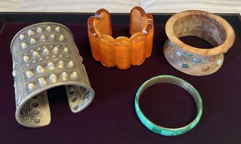 Chunky & Unusual Bracelet LOT (4)