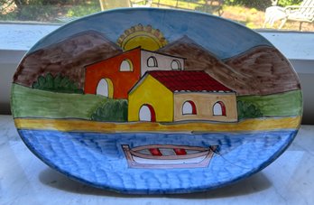 Nino Parrucca Made In Italy Platter With Happy Primary Colors  - LR14