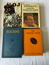 #87 Lot Of 4 Football Books 3 First Edition