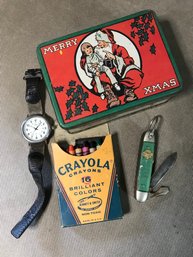 Mixed Lot- Vintage- Girl Scout Knife, Etc