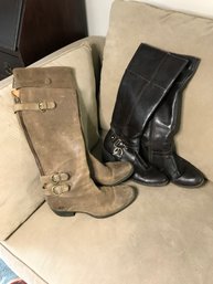 Womens Leather Boots- 2 Pair