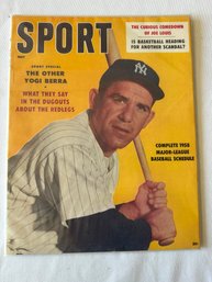 #155 Sports Magazine May 1958 Yogi Berra On Cover