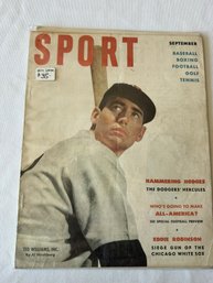 #158 Sports Magazine September 1951 Ted Williams On Cover