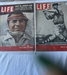 #201 Lot Of 4  Life Magazine Various Months/Years - Baseball