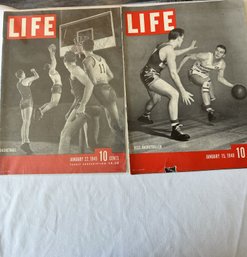 #202 Lot Of 4  Life Magazine Various Months/Years - Basketball