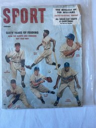 #208 Sport Magazine January 1958 Giants/dodgers On Cover