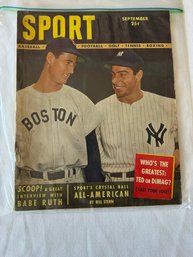 #211 Sport Magazine September 1948 Ted Williams & Joe DiMaggio On Cover
