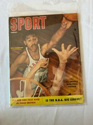#213 Sport Magazine January 1957 Wilt Chamberlain On Cover